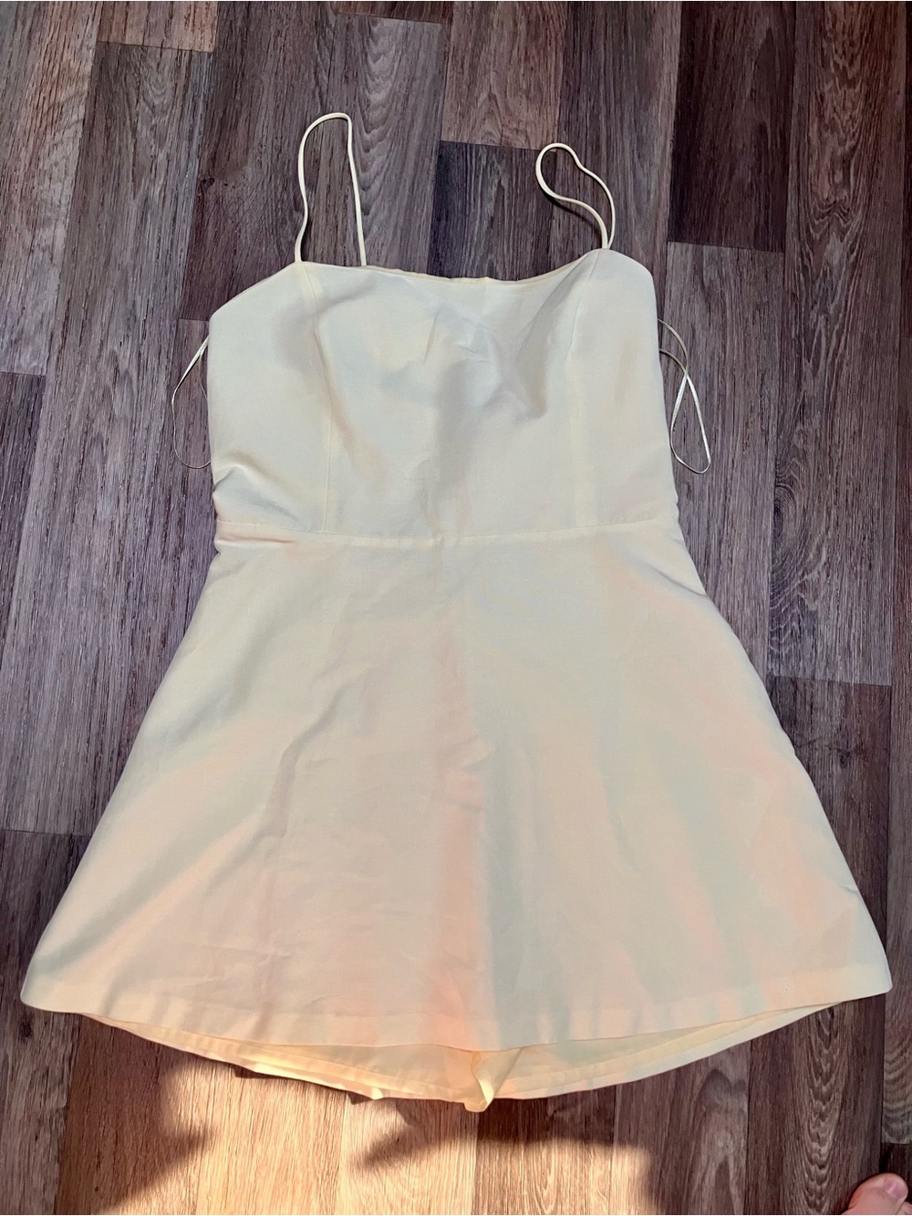 NWT Zara Cream Spaghetti-Strap Tank Romper